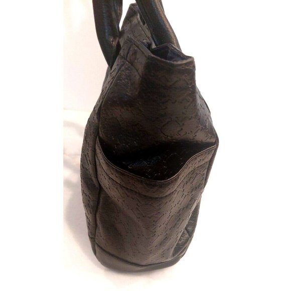 Tommy Hilfiger Black Handbag‎ Shopper Tote Purse Logo - Picture 4 of 15